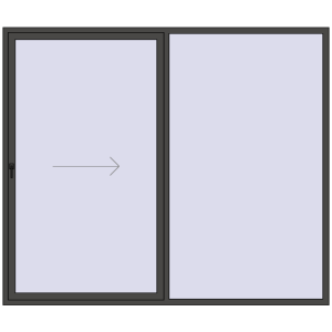 Zamów teraz Przesuwane drzwi tarasowe 2700x2300 mm PATIO DOOR REHAU BRILLANT DESIGN BASALT_GREY dwustronny