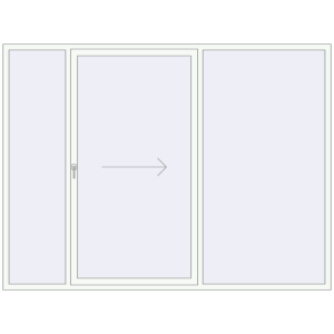 Buy Sliding patio doors 2800x2100 mm PATIO DOOR REHAU SYNEGO RAL 9016 Traffic white two-sided