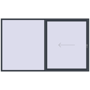 Buy Sliding patio doors 3000x1800 mm PATIO DOOR REHAU SYNEGO ANTHRACITE_GREY_STRUKTURAL two-sided