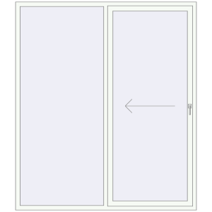 Buy Sliding patio doors 1950x2300 mm PATIO DOOR REHAU BRILLANT DESIGN RAL 9016 Traffic white two-sided