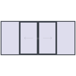 Buy Sliding patio doors 4800x2200 mm PATIO DOOR REHAU SYNEGO ANTHRACITE_GREY_STRUKTURAL two-sided