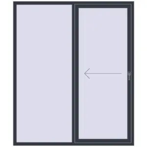 Buy Sliding patio doors 1800x2150 mm PATIO DOOR REHAU BRILLANT DESIGN ANTHRACITE_GREY_STRUKTURAL two-sided