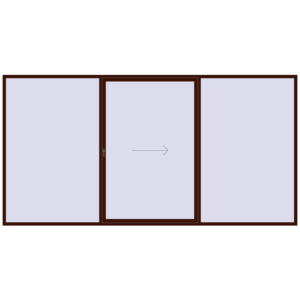 Buy Sliding patio doors 4500x2300 mm PATIO DOOR REHAU BRILLANT DESIGN BLACK_CHERRY two-sided