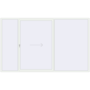 Zamów teraz Przesuwane drzwi tarasowe 3800x2300 mm PATIO DOOR REHAU SYNEGO ANTHRACITE_GREY_STRUKTURAL zewnętrzny