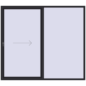 Buy Sliding patio doors 2500x2200 mm PATIO DOOR REHAU BRILLANT DESIGN BLACK_ULTI-MATT two-sided
