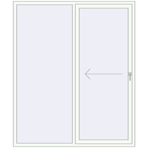 Buy Sliding patio doors 1800x2150 mm PATIO DOOR REHAU BRILLANT DESIGN RAL 9016 Traffic white two-sided
