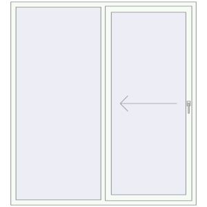 Zamów teraz Przesuwane drzwi tarasowe 1800x1950 mm PATIO DOOR REHAU BRILLANT DESIGN RAL 9016 Traffic white dwustronny