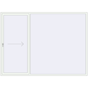 Zamów teraz Przesuwane drzwi tarasowe 3000x2200 mm PATIO DOOR REHAU SYNEGO RAL 9016 Traffic white dwustronny
