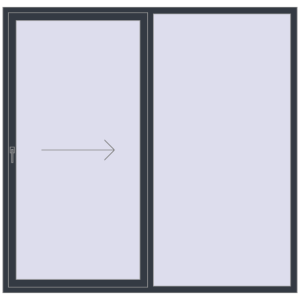 Buy Sliding patio doors 2220x2150 mm PATIO DOOR REHAU SYNEGO ANTHRACITE_GREY_STRUKTURAL two-sided