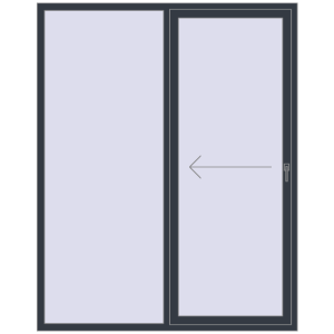 Buy Sliding patio doors 1800x2200 mm PATIO DOOR REHAU SYNEGO ANTHRACITE_GREY_STRUKTURAL two-sided