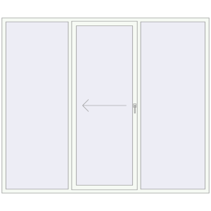 Buy Sliding patio doors 2600x2200 mm PATIO DOOR REHAU SYNEGO RAL 9016 Traffic white two-sided