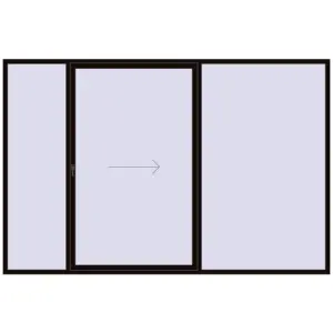 Zamów teraz Przesuwane drzwi tarasowe 3500x2300 mm PATIO DOOR REHAU BRILLANT DESIGN BLACK_BROWN dwustronny