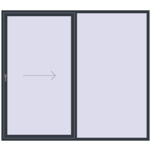 Buy Sliding patio doors 2500x2200 mm PATIO DOOR REHAU BRILLANT DESIGN ANTHRACITE_GREY_STRUKTURAL two-sided