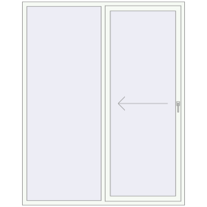 Zamów teraz Przesuwane drzwi tarasowe 1800x2250 mm REHAU SYNEGO SLIDE RAL 9016 Traffic white dwustronny