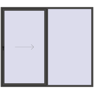 Buy Sliding patio doors 2700x2330 mm PATIO DOOR REHAU SYNEGO BASALT_GREY two-sided