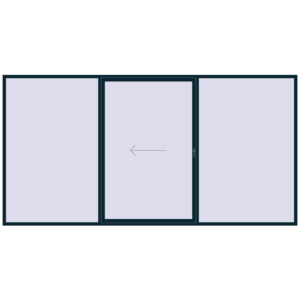 Buy Sliding patio doors 4500x2300 mm PATIO DOOR REHAU SYNEGO STEEL_BLUE two-sided