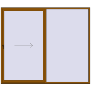 Buy Sliding patio doors 2700x2300 mm PATIO DOOR REHAU BRILLANT DESIGN GOLDEN OAK two-sided