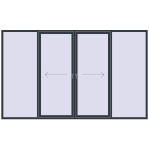 Buy Sliding patio doors 3600x2200 mm PATIO DOOR REHAU BRILLANT DESIGN ANTHRACITE_GREY_STRUKTURAL two-sided