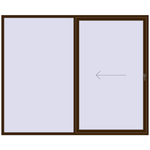 Buy Sliding patio doors 2700x2200 mm REHAU GENEO HST DARK_OAK two-sided