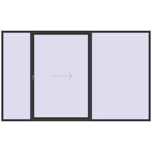 Zamów teraz Przesuwane drzwi tarasowe 3800x2300 mm PATIO DOOR REHAU SYNEGO ANTHRACITE_GREY_GLATT dwustronny