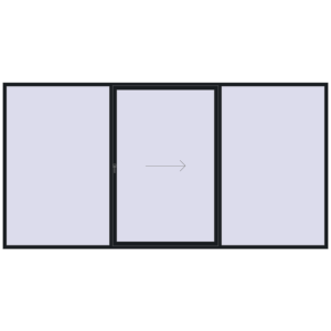 Buy Sliding patio doors 4500x2300 mm PATIO DOOR REHAU BRILLANT DESIGN BLACK_COOL_110L-2 two-sided