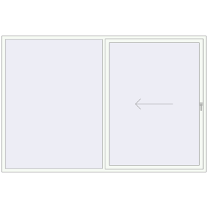 Buy Sliding patio doors 3000x2000 mm PATIO DOOR REHAU BRILLANT DESIGN RAL 9016 Traffic white two-sided