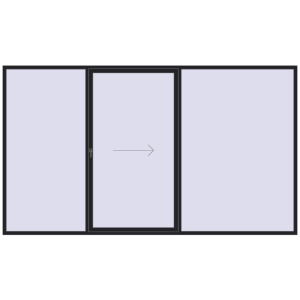 Buy Sliding patio doors 4000x2300 mm PATIO DOOR REHAU BRILLANT DESIGN BLACK_ULTI-MATT two-sided