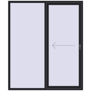 Buy Sliding patio doors 1800x2150 mm PATIO DOOR REHAU BRILLANT DESIGN BLACK_ULTI-MATT two-sided