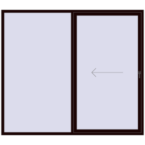 Buy Sliding patio doors 2500x2200 mm PATIO DOOR REHAU BRILLANT DESIGN CHOCOLATE_BROWN two-sided