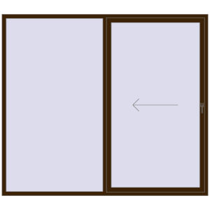 Buy Sliding patio doors 2500x2200 mm REHAU SYNEGO SLIDE DARK_OAK two-sided