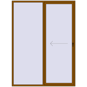 Buy Sliding patio doors 2000x2700 mm REHAU GENEO HST GOLDEN OAK two-sided