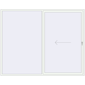 Buy Sliding patio doors 2900x2300 mm PATIO DOOR REHAU BRILLANT DESIGN RAL 9016 Traffic white two-sided