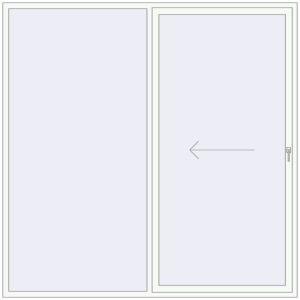 Buy Sliding patio doors 2500x2500 mm REHAU GENEO HST RAL 9016 Traffic white two-sided