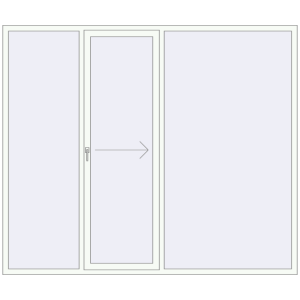 Buy Sliding patio doors 2600x2200 mm PATIO DOOR REHAU BRILLANT DESIGN RAL 9016 Traffic white two-sided