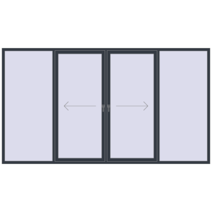 Buy Sliding patio doors 3600x2000 mm PATIO DOOR REHAU BRILLANT DESIGN ANTHRACITE_GREY_STRUKTURAL two-sided