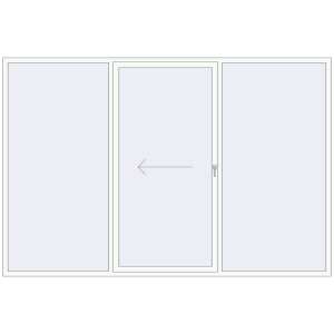 Zamów teraz Przesuwane drzwi tarasowe 3300x2200 mm PATIO DOOR REHAU SYNEGO RAL 9016 Traffic white dwustronny