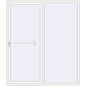 Zamów teraz Przesuwane drzwi tarasowe 1850x2200 mm PATIO DOOR REHAU BRILLANT DESIGN RAL 9016 Traffic white dwustronny