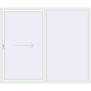 Buy Sliding patio doors 2500x2100 mm PATIO DOOR REHAU SYNEGO RAL 9016 Traffic white two-sided