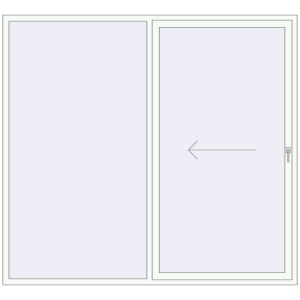Buy Sliding patio doors 2400x2200 mm REHAU GENEO HST RAL 9016 Traffic white two-sided