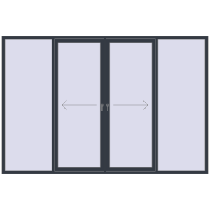 Buy Sliding patio doors 3300x2200 mm PATIO DOOR REHAU SYNEGO ANTHRACITE_GREY_STRUKTURAL two-sided