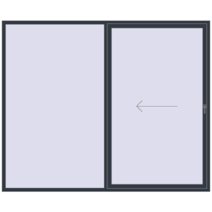 Buy Sliding patio doors 2800x2300 mm REHAU GENEO HST ANTHRACITE_GREY_STRUKTURAL two-sided