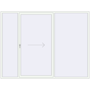 Buy Sliding patio doors 2900x2200 mm PATIO DOOR REHAU BRILLANT DESIGN RAL 9016 Traffic white two-sided