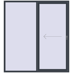 Buy Sliding patio doors 2000x2200 mm PATIO DOOR REHAU BRILLANT DESIGN ANTHRACITE_GREY_STRUKTURAL two-sided