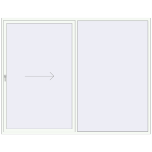 Buy Sliding patio doors 2800x2200 mm REHAU SYNEGO SLIDE DARK_OAK external