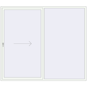 Buy Sliding patio doors 2700x2300 mm PATIO DOOR REHAU BRILLANT DESIGN RAL 9016 Traffic white two-sided