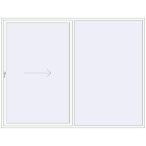 Buy Sliding patio doors 3000x2300 mm REHAU GENEO HST RAL 9016 Traffic white two-sided