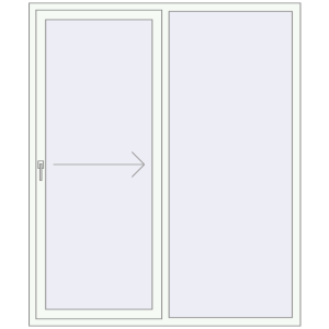 Buy Sliding patio doors 1640x1950 mm PATIO DOOR REHAU BRILLANT DESIGN RAL 9016 Traffic white two-sided