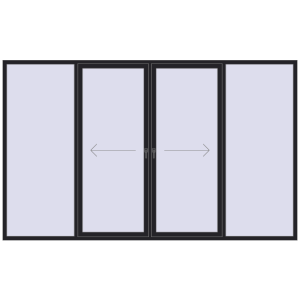 Buy Sliding patio doors 3600x2200 mm PATIO DOOR REHAU BRILLANT DESIGN BLACK_ULTI-MATT two-sided