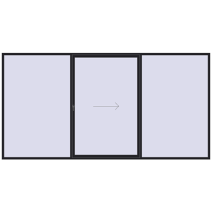 Buy Sliding patio doors 4500x2300 mm PATIO DOOR REHAU BRILLANT DESIGN BLACK_ULTI-MATT two-sided