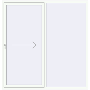 Buy Sliding patio doors 2000x2050 mm PATIO DOOR REHAU BRILLANT DESIGN WALNUT external